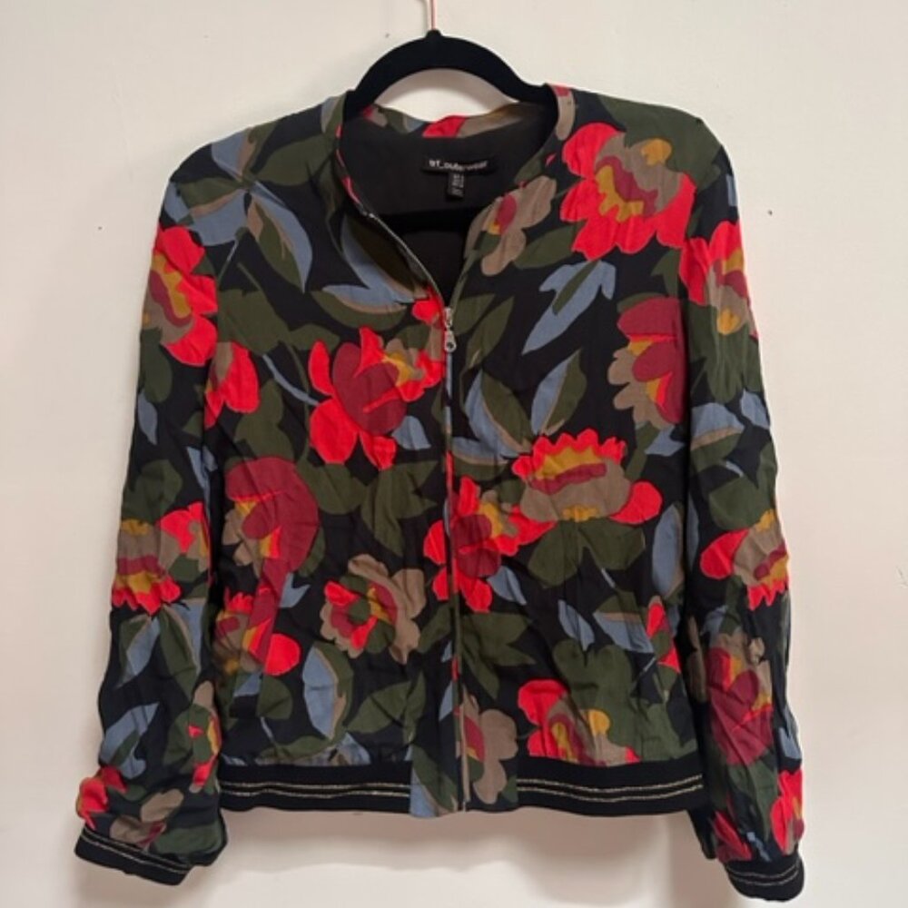 Colorful Floral lightweight bomber